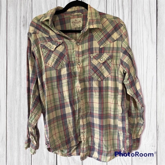 American Living Flannel Button Up - Picture 1 of 7